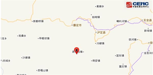 四川甘孜州泸定县发生3.1级地震